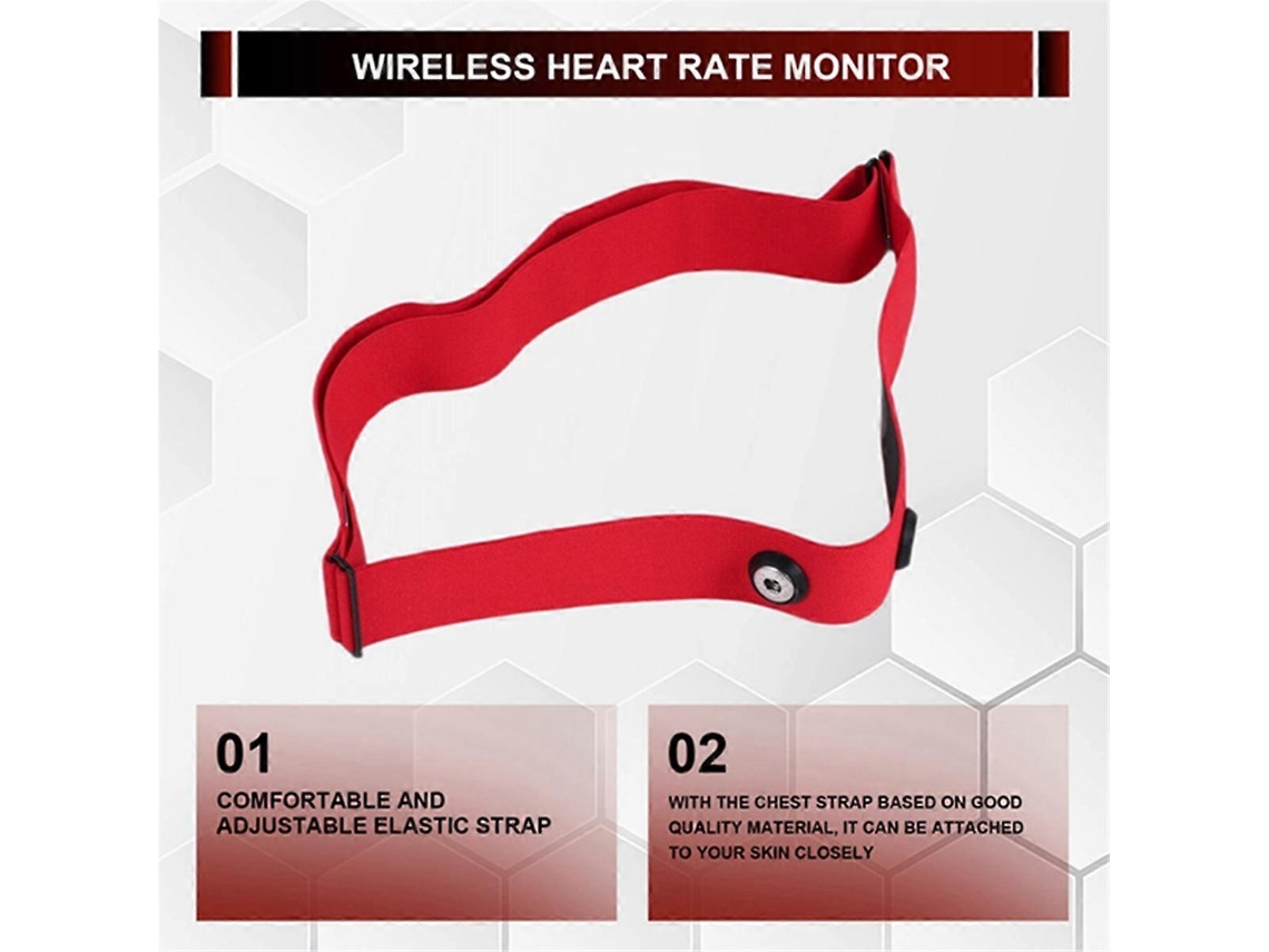 Cinturón de frecuencia cardíaca de 2 piezas con correa para el pecho y sensor de frecuencia cardíaca Jinyubo Store