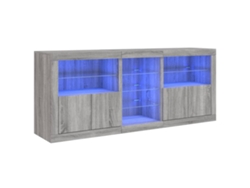 Maison Exclusive - Aparador Con Luces Led Gris Sonoma 162x37x67 Cm