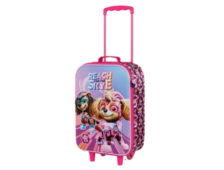 La Patrulla Canina Mighty Maleta Trolley Soft 3D, Rosa KARACTERMANIA