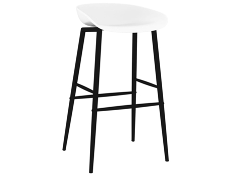 Conjunto 4 Taburete de cocina VIDAXL Blanco Plástico (48x47.5x95.5 cm)
