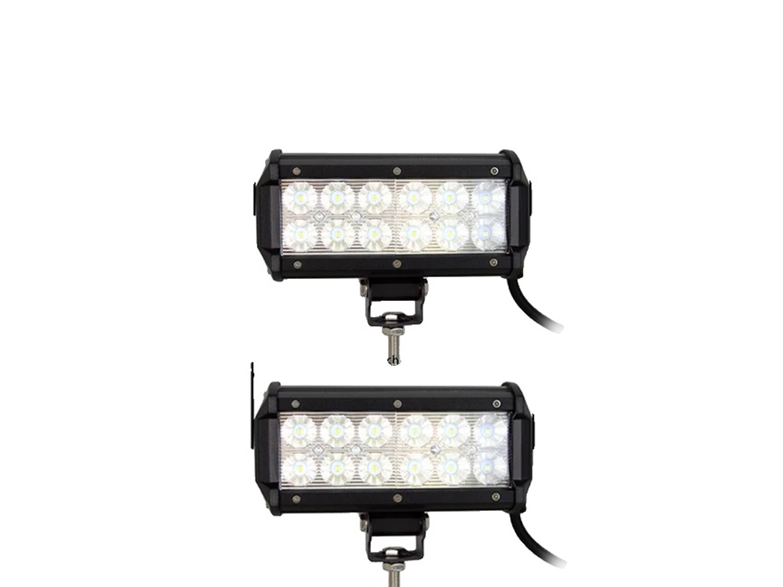 Barra de luces LED todoterreno de 126 W y 288 W, 2 unidades, 7 pulgadas, 36 W, reflector OEM