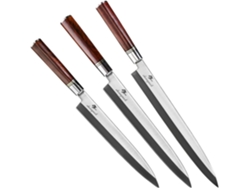 Este Juego De Cuchillos Chef Para Sashimi Está Fabricado En Acero Forjado A Mano, Lo Que Hace Resistente La Ox