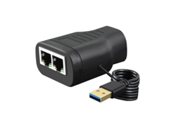 Fasst-divisor De Red Cat7 Rj45 1 A 2 Con Conector De Red Para Computadora Tv Switch Ethernet De 100mbps Material Abs Negro