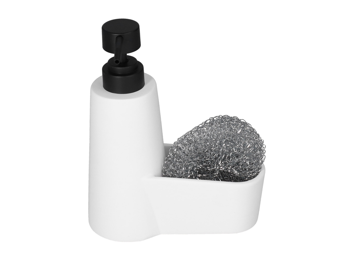 Dispensador de jabón con bola de acero para jabón de cocina, lavavajillas y jabón de manos, botella a presión para lavavajillas.