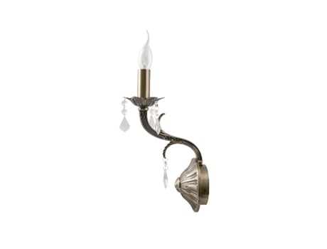 Lámpara De Pared Palazza En Metal Vidrio Latón 20X13X34 Cm EPIKASA