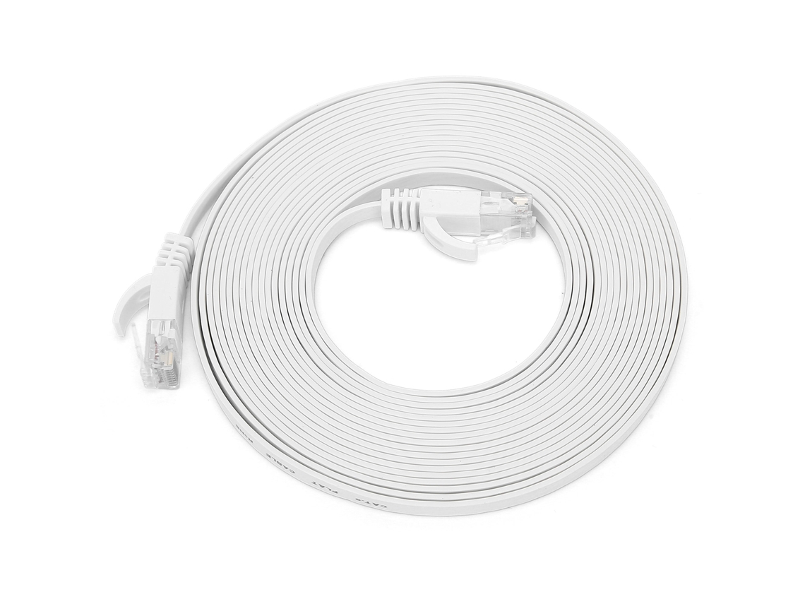 Cable Ethernet Cat6 Gigabit 2026-as-Cabo de 8 núcleos, par trenzado de cobre plano, 15 metros.