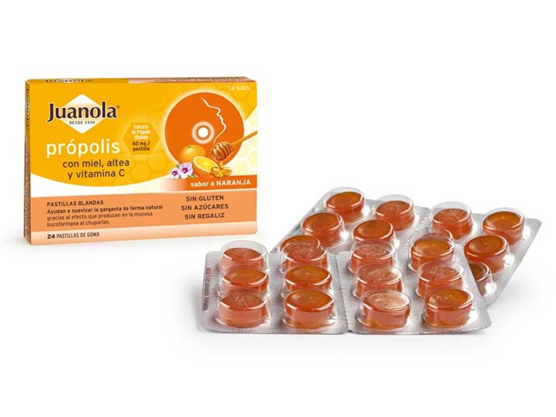 Té JUANOLA Própolis Com Mel Altea E Vit C (24 pastilhas (Laranja))