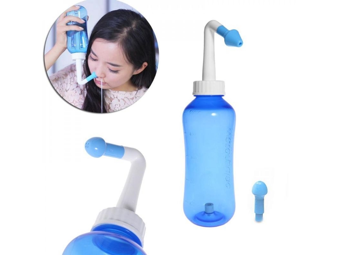Sistema de limpieza nasal Rebe para adultos y niños, botella de plástico de 500 ml, lavado, higiene, prevención de la rinorrea alérgica.