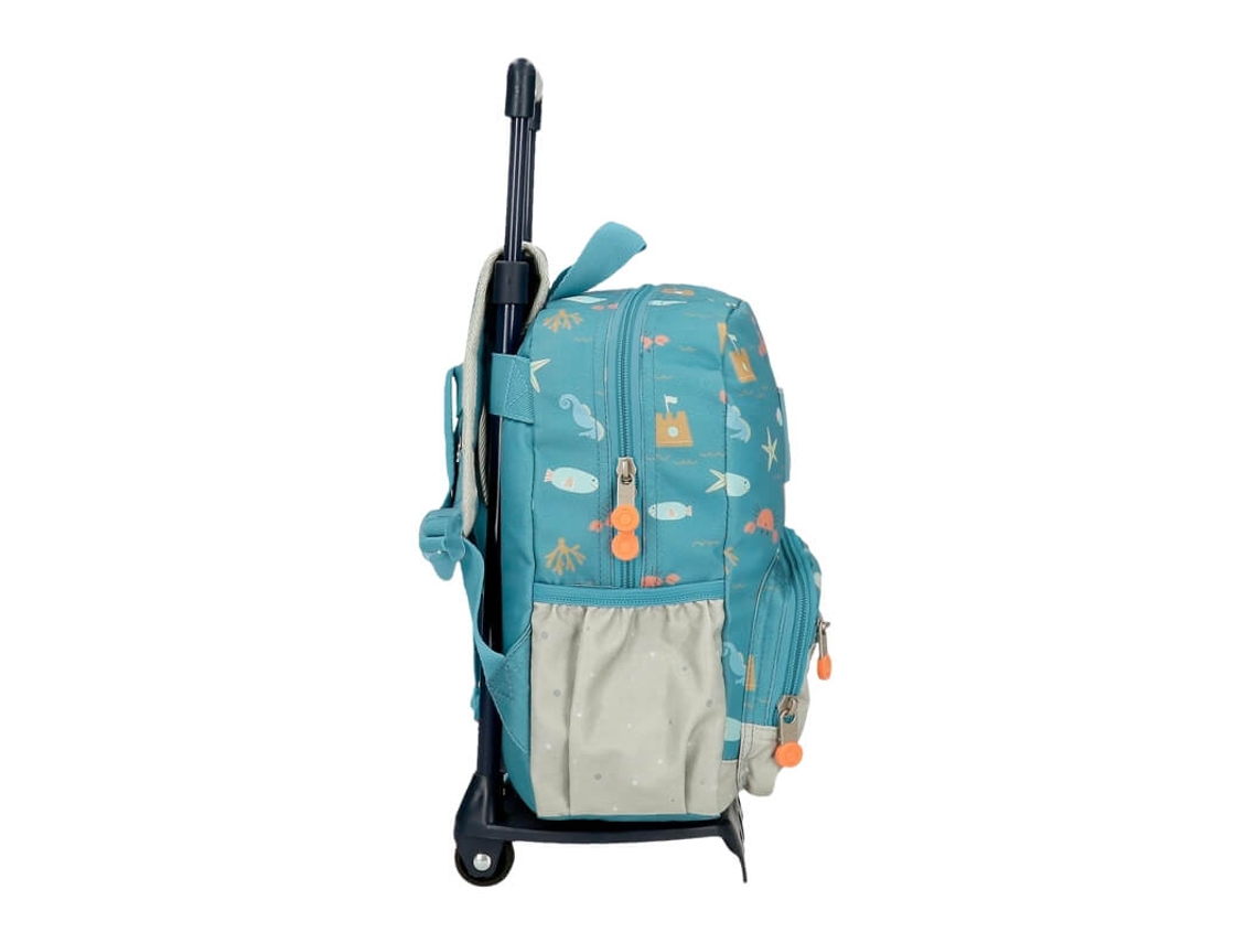 Enso Mochila Escolar Con Carro Mr. Crab Poliéster Turquesa
