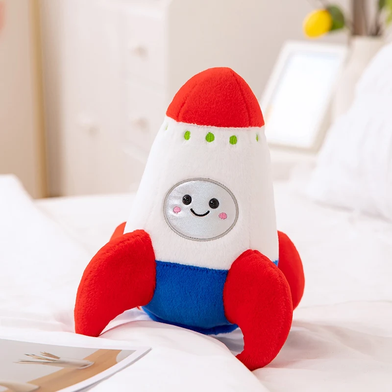 (cohete Blanco De 27 Cm) Peluche De Cohete, Almohada De Nave Espacial