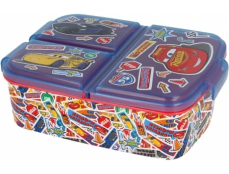 Lonchera CARS (Azul - Plástico - 5 x 17 x 13 cm)
