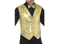Disfraz de Hombre DISFRAZZES Chaleco De Lentejuelas (Talla: S)