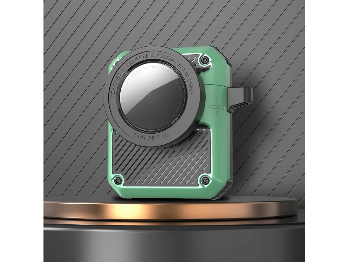 Estuche para AirPods 1/2 con apertura automática, fabricado en TPU y PC, compatible con Airtag. GIECY