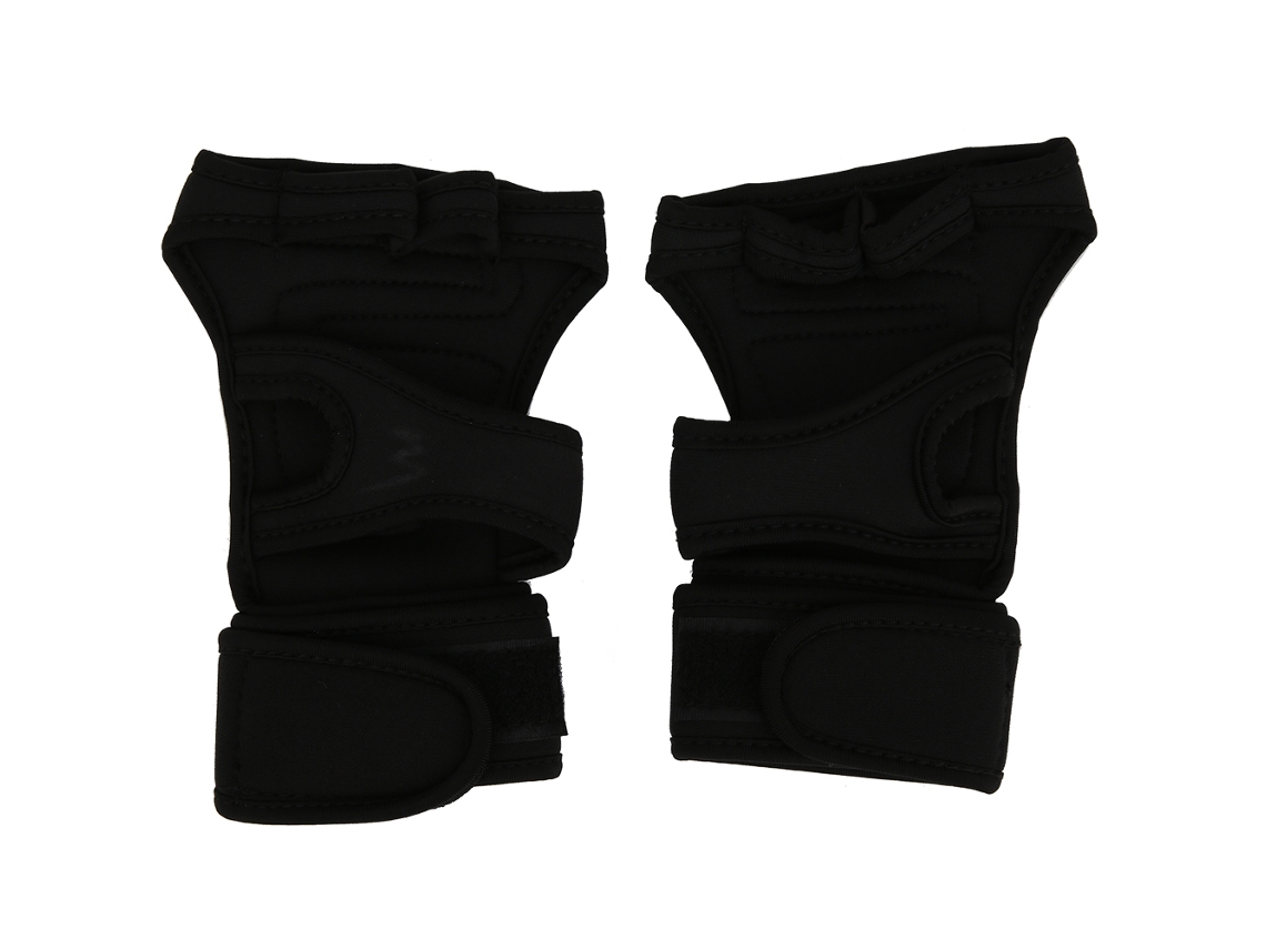 Guantes Deportivos De Neopreno Para Fitness Y Ocio Antideslizantes Con Cierre De Gancho Y Ojo Talla M Negro