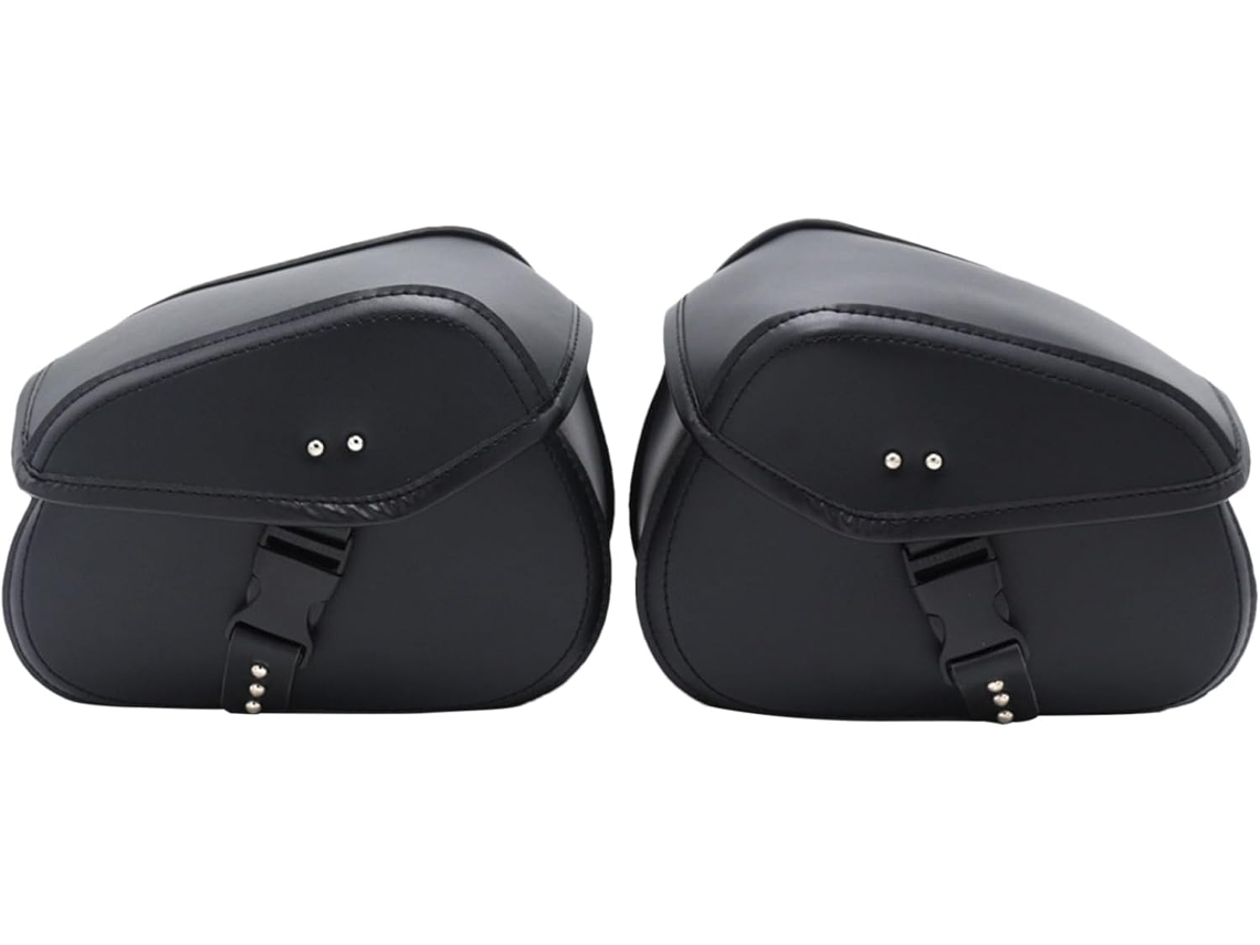 Alforja Para Motocicleta | Almacenamiento Impermeable Y Antirrobo | Estilo Punk | Piel | Costuras En Contraste | Bolsa De Herramientas