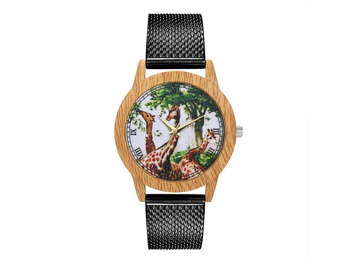 Reloj De Cuarzo Casual Unisex Con Correa De Silicona Negro