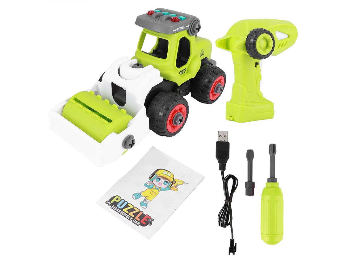 2026-juguete De Coche De Ingeniería Diy De Control Remoto Eléctrico 2.4ghz Con Luz Para Niños