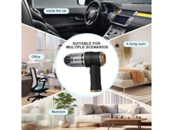 Aspiradora de mano Cuich Aspiradora portátil inalámbrica, Aspiradora para electrodomésticos y automóviles y soplador de polvo negro