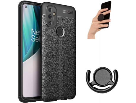 Carcasa, Soporte y Popsocket Oneplus Nord N100 Rugged Leather Negro