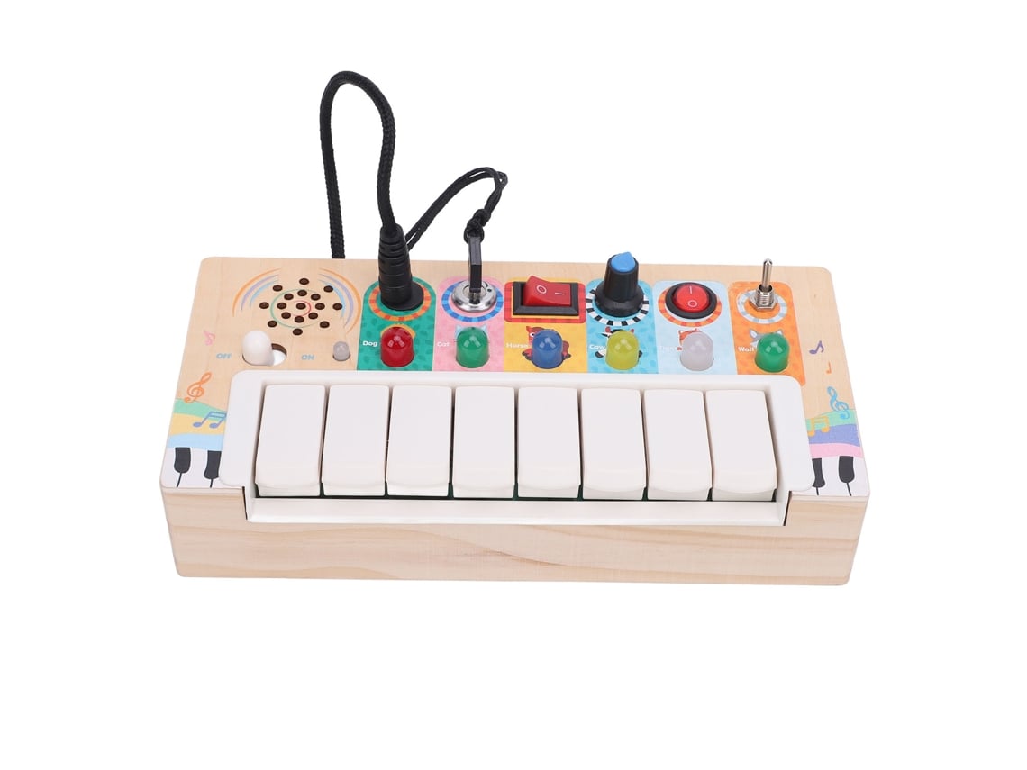 Ats-juguete De Tablero Electrónico Para Niños Pequeños Tablero De Piano De Madera Multifuncional Para Educación Temprana Y Entretenimiento Diario