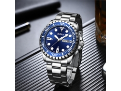 Reloj de cuarzo MDUG para hombre con tres manecillas, resistente al agua.