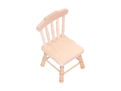 Silla Miniatura Para Casa De Muñecas 1:12, Diseño Retro De Abedul, Juguete Decorativo