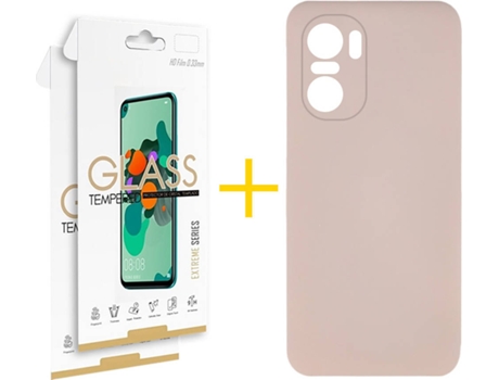 Carcasa + 2 Protectores de Pantalla para Xiaomi MI 11I SKYHE Rosa Pastel