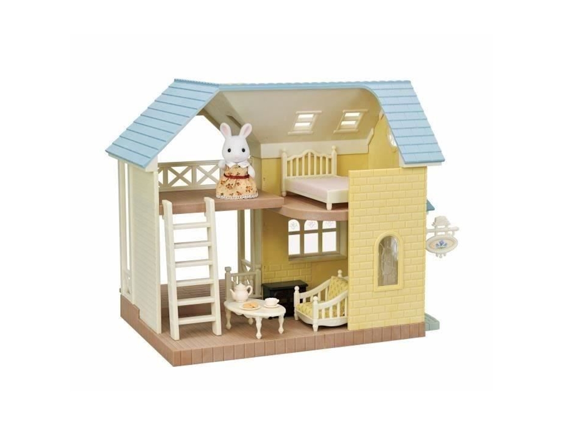 Caja de madera con tejado azul - SYLVANIAN FAMILIES - 5671 - Para niños a partir de 5 años - Muebles incluidos