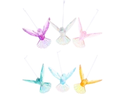 Secfou Juego De 6 Adornos Colgantes De Pájaros De Acrílico Para Salas De Estar Y Fiestas: Decorativos Y Versátiles Con