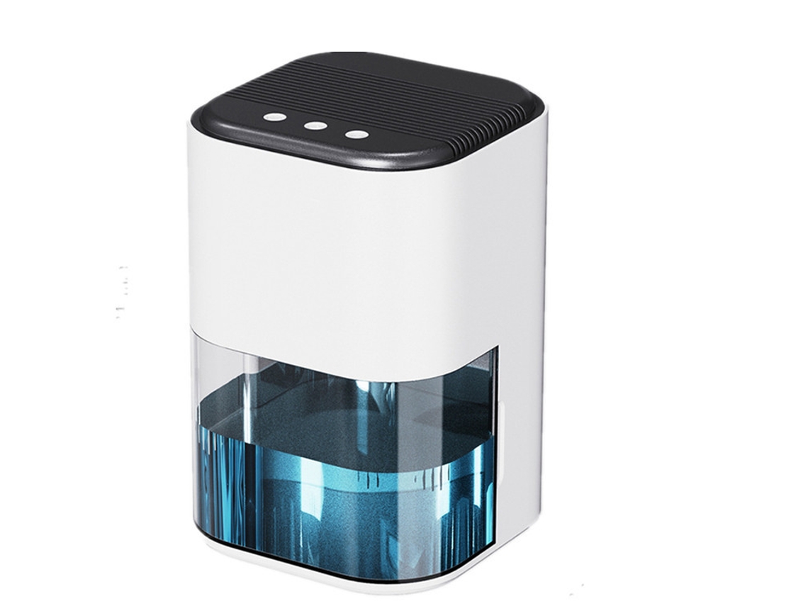 Deshumidificador Eifson con tanque de agua de 2 l, apagado automático y modo de espera (blanco)