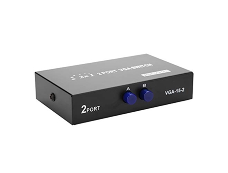 Interruttore VGA 2 in 1 out 2 Port Pulsante VIO Switch VGA a Due Vie per Monitor TV PC