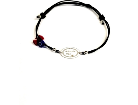 Pulsera HUGODUARTEJÓIAS Te Quiero, Mamá en Portugués (Plata - Plateado - Regulable)