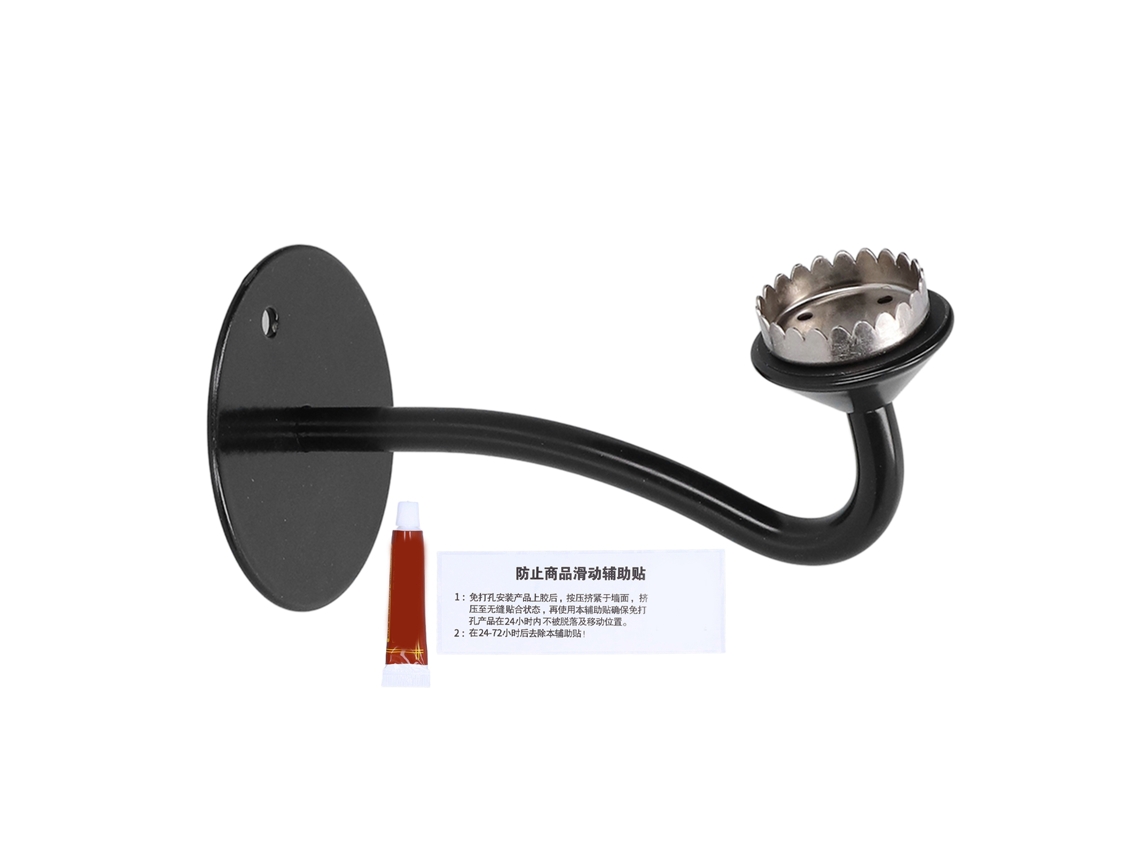 Jabonera autoadhesiva de acero inoxidable para baño, color negro