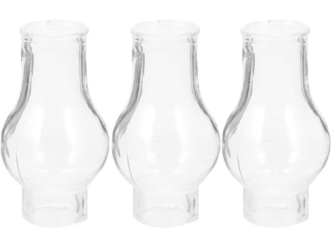 3 Piezas De Vidrio Para Lámpara De Aceite Antigua, Resistente Al Calor Y Al Viento, Accesorio Para El Hogar.