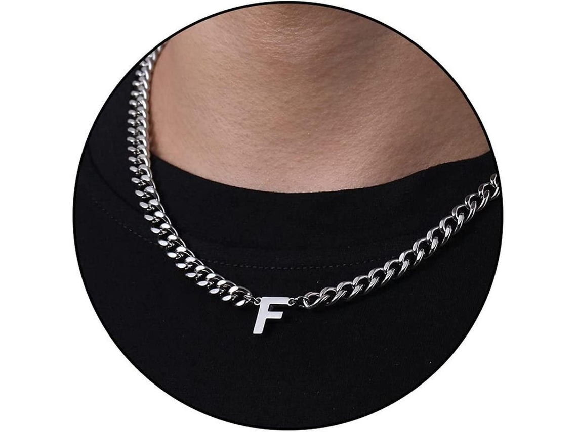 2026-cadena De Eslabón Cubano Con Letra Inicial A-z De Acero Inoxidable 6.5mm 18+2 Pulgadas Regalo De Joyería Para Hombres Mujeres Niños