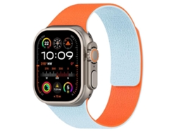 Pulsera híbrida con diamantes y cuero para Apple Watch 44/45/46/49 mm Oro rosa + Negro XIAOMOYU