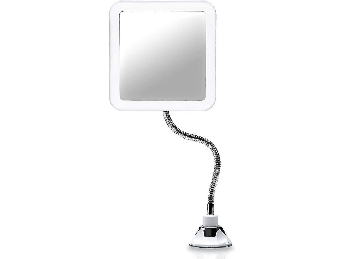 Espejo Magnético Flexible Con Luz Led, 5x Aumento, Ventosa Fuerte - Espejo De Maquillaje Iluminado Con Luz Sin Glare (mira +)