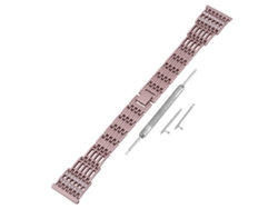 Cadena De Broca De Barra De Bronce Acero Inoxidable Tallado Hueco Con Strass Correa De Reloj De Pulsera