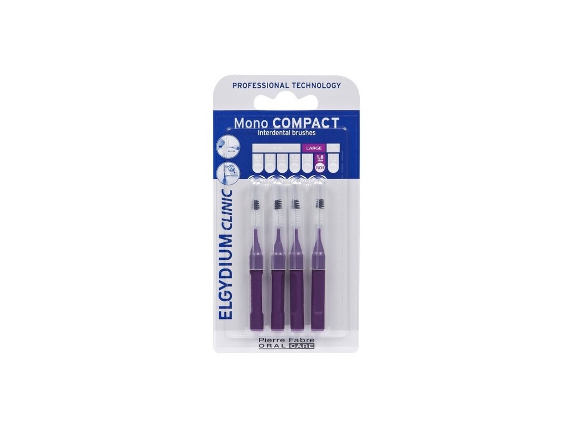Cepillo Interdental ELGYDIUM Compact Mono Roxo Pack 4x
