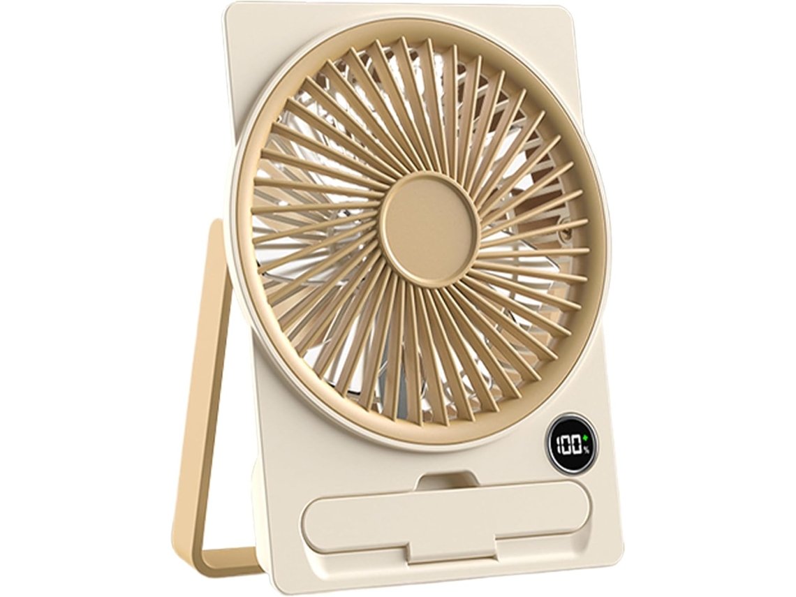 Ventilador De Escritorio Portátil, Mini Ventilador Con Carga Usb, Seis Velocidades Y Motor Sin Escobillas.