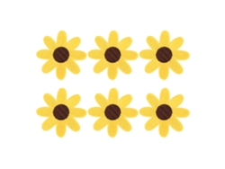 6 Parches Bordados De Girasoles Para Vestidos, Faldas, Bolsos Y Sombreros (adhesivos O Para Coser).