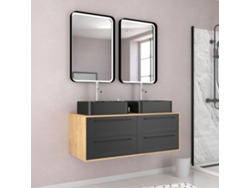 Muebles de Baño + 2 Bacias + 2 Espejos AURLANE (125 x 120 x 53)
