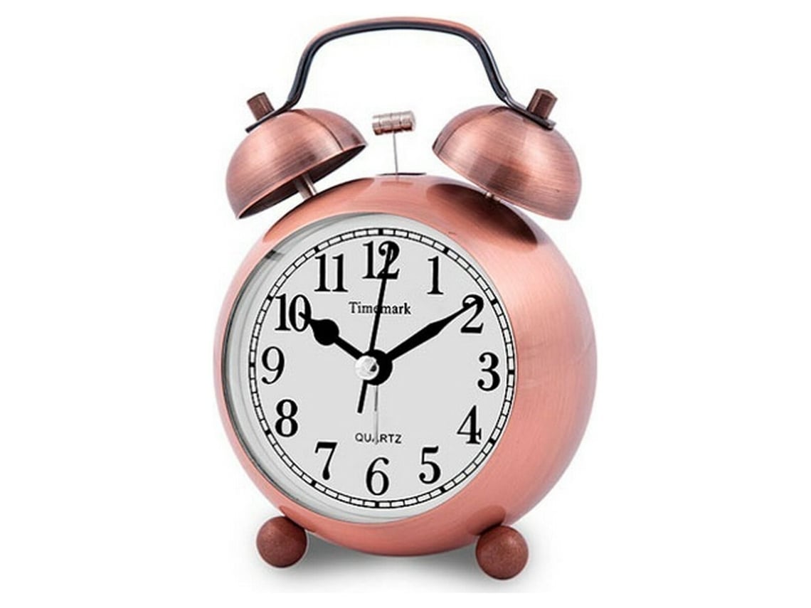 Reloj-Despertador Analógico Timemark Dorado (9 x 13,5 x 5,5 cm)