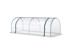 Invernadero Jardín 250x100x80 Acero Pvc Puertas Abatibles