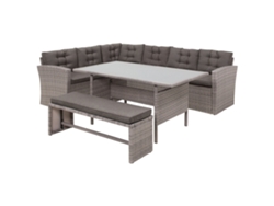 Conjunto de jardín 8 plazas de ratán color natural BELIANI Viterbo