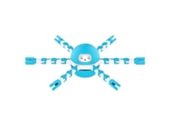 Ats-juguete Giróscopo Transformable Cadena Robot Juguete Mecánico Espiral Deformable Diy Antiestrés Para Niños Y Adultos