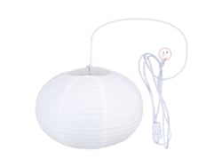 2026-lámpara De Papel Redonda Colgante Luz Suave Fácil De Montar Para Dormitorio Salón Plug Ue 220v