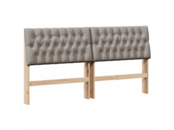 Maison Exclusive - Cabecero Tapizado Taupé 180 Cm Madera De Pino Macizo