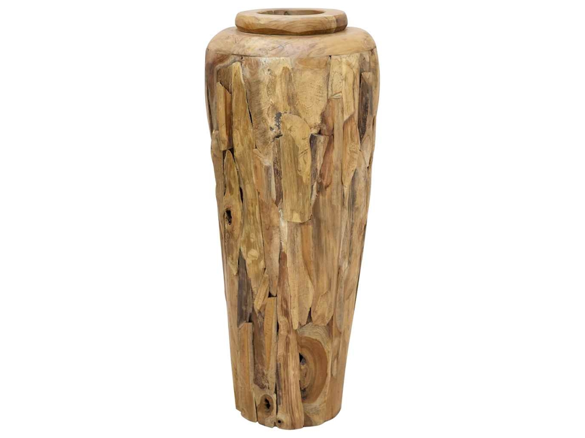 Jarrón decorativo VIDAXL Marrón Teca (40x100 cm)