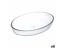 Molde para horno ovalado Ô Cuisine 26,2 x 17,9 x 6,2 cm Cristal transparente (6 unidades)